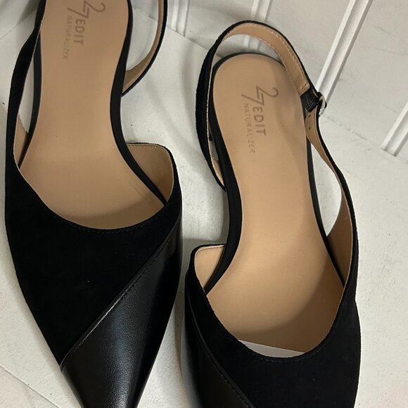Naturalizer makenna womens comfort insole pointed toe slingbacks in Black Size 9 - Picture 4 of 8